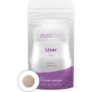 IJzer 90 tabletten (Voor de vorming van rode bloedcellen en hemoglobine) - 90 Tabletten - Flinndal
