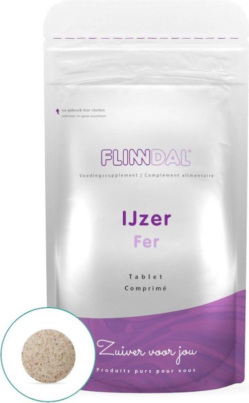 Flinndal - IJzer - 14 mg - Tabletten - Inclusief Vitamine C