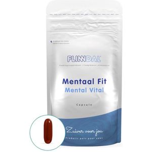 Mentaal Fit 30 capsules (Voor geheugen, focus en normale weerstand tegen stress) - 30 Capsules - Flinndal