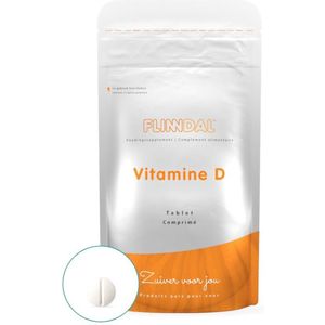 Flinndal Vitamine D Tabletten - Voor Botten, Spieren en Weerstand - 400 IE - 10 mcg Tabletjes met Vitamine D3 - 90 Tabletten