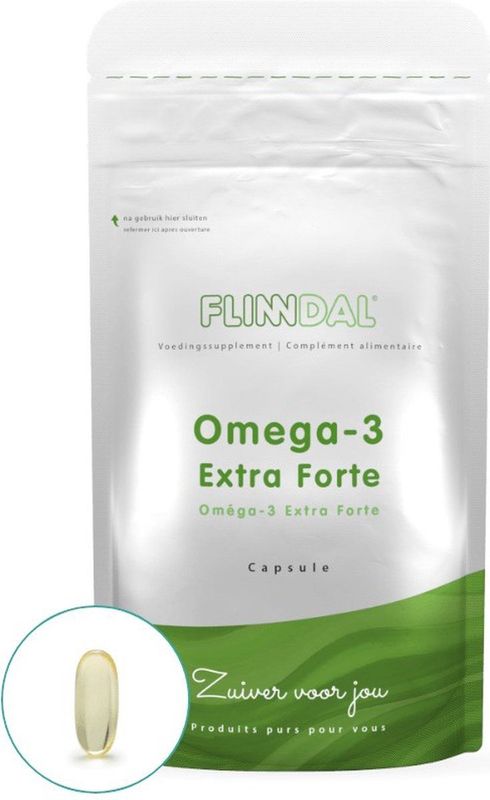 Flinndal Omega 3 Extra Forte Capsules - Extra Hoog Gedoseerd Visolie Supplement - Omega-3 - 90 Capsules