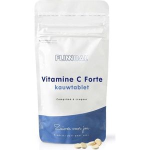 Vitamine C Forte Kauwtablet 30 kauwtabletten (Combinatie van gebufferde vitamine C en ascorbinezuur - Kauwtablet voor een goede weerstand) - 30 Kauwtabletten - Flinndal