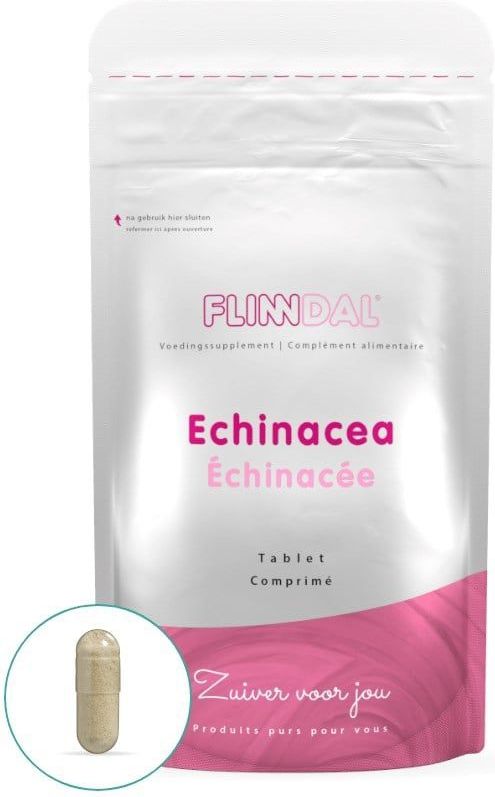 Echinacea 90 capsules met herhaalgemak (Ondersteunt het immuunsysteem*) - 90 Tabletten - Flinndal