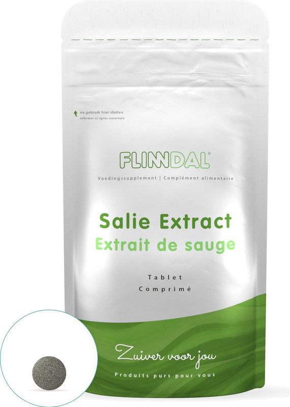 Flinndal Salie Extract Tabletten - Helpt bij Opvliegers - 90 Tabletten