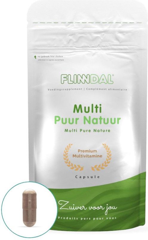 Flinndal Puur Natuur Tabletten - 21 Groenten- en Fruitextracten - Met Spirulina - Compleet Plantaardig - 30 Tabletten