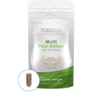 Flinndal Puur Natuur Tabletten - 21 Groenten- en Fruitextracten - Met Spirulina - Compleet Plantaardig - 90 Tabletten