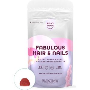 Fabulous Hair & Nails Gummies 60 gummies (Voor sterk glanzend haar en sterke nagels. Mákkelijk en lekker) - 60 Kauwtabletten - Flinndal