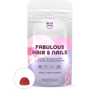 Fabulous Hair & Nails Gummies 60 gummies - Met Biotine en Selenium voor sterk en gezond haar - Selenium en Zink zijn goed voor de nagels