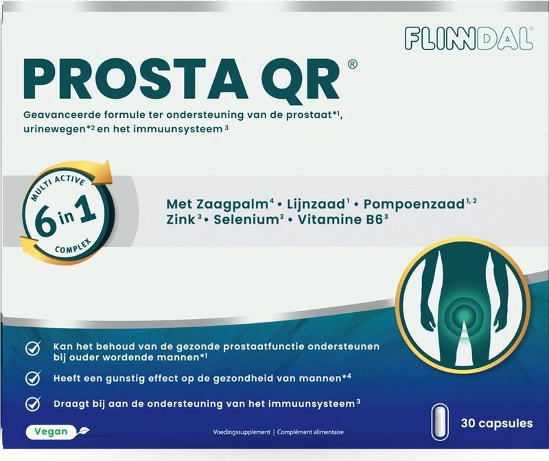 Prosta QR 30 capsules - Goed voor de normale functie van de prostaat en blaas van de man*.