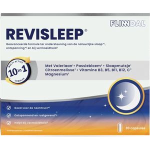 Flinndal Revisleep - Voor een goede nachtrust, werkt ontspannend en rustgevend - 30 capsules