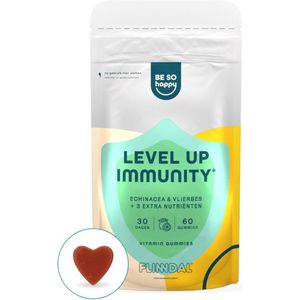 Level Up Immunity Gummies 60 gummies (Ondersteunt het immuunsysteem. Mákkelijk en lekker!) - 60 Kauwtabletten - Flinndal