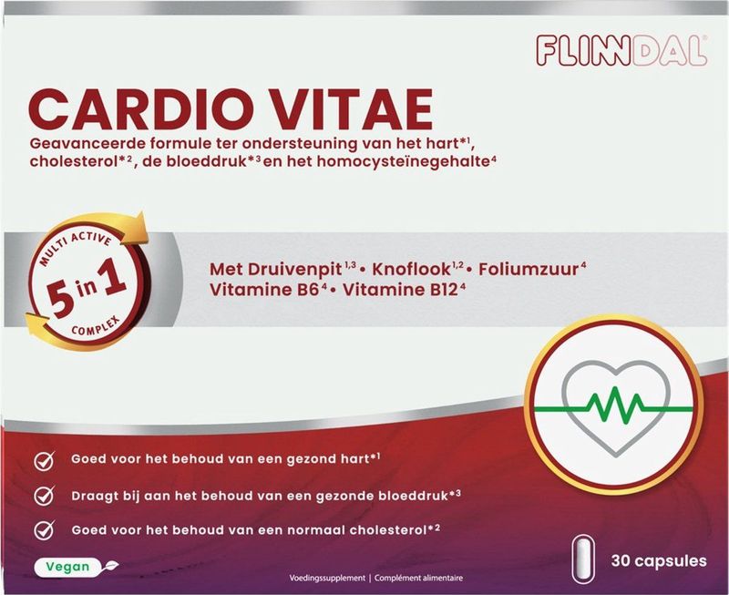 Voedingssupplement - 10 in 1 Formule - Ondersteuning Hart - Gezonde Bloeddruk - Cholesterol