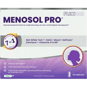 Menosol Pro 30 capsules (Ter ondersteuning van een comfortabele menopauze*) - 30 Capsules - Flinndal