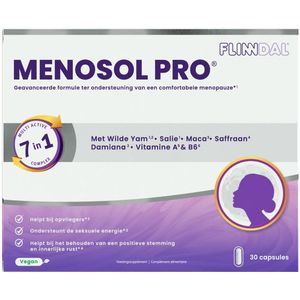 Menosol Pro ® 30 capsules (Ter ondersteuning van een comfortabele menopauze*) - 30 Capsules - Flinndal