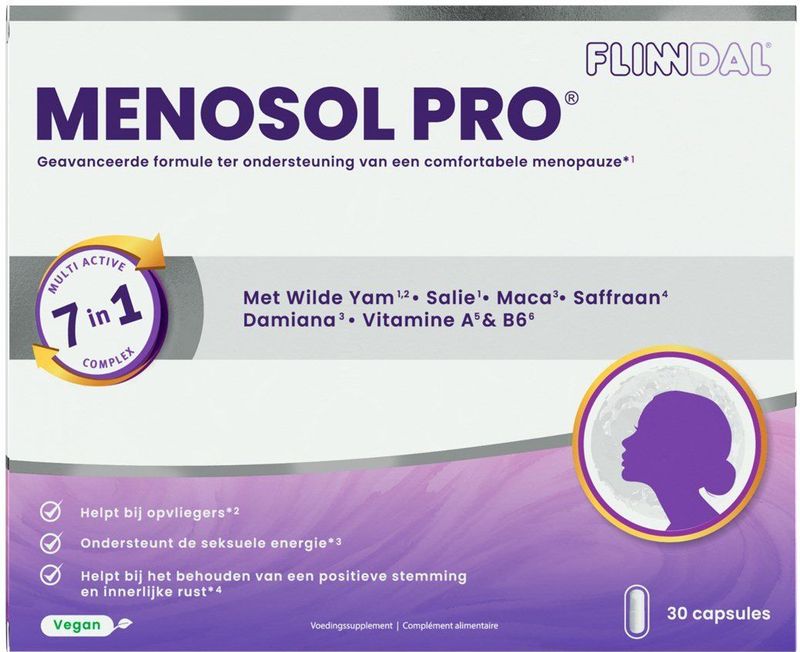 Flinndal - Menosol Pro - Multivitaminen - Ondersteuning Bij Menopauze