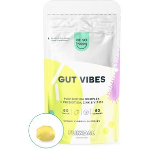 Gut Vibes Gummies 60 gummies (Bevat een mix van prebiotica en postbiotica) - 60 Kauwtabletten - Flinndal