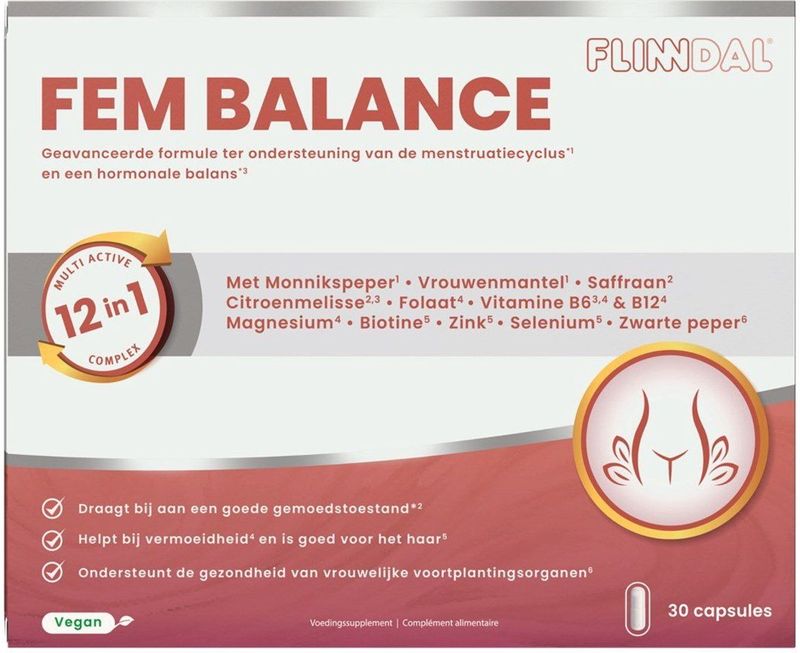 Flinndal - Fem Balance - Voedingssupplement - 12-in-1 Formule - Plantenextracten