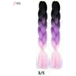 Vlechthaar Synthetisch 58cm (3-5) | Vlechtharen 2 pakken x 58cm per stuck