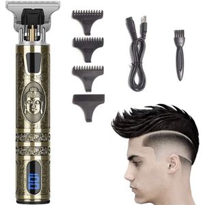 Trimmer draadloos | 0 tot 2mm T-Blade | Trimmer Mannen Hoofdhaar - baardtrimmer USB-oplaadbaar | elektrische kapsalon T-Blade trimmer voor mannen goud