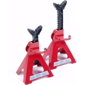 TOPGEAR - Assteunen - Rood - Set van 2 - 3 Ton - Verstelbaar