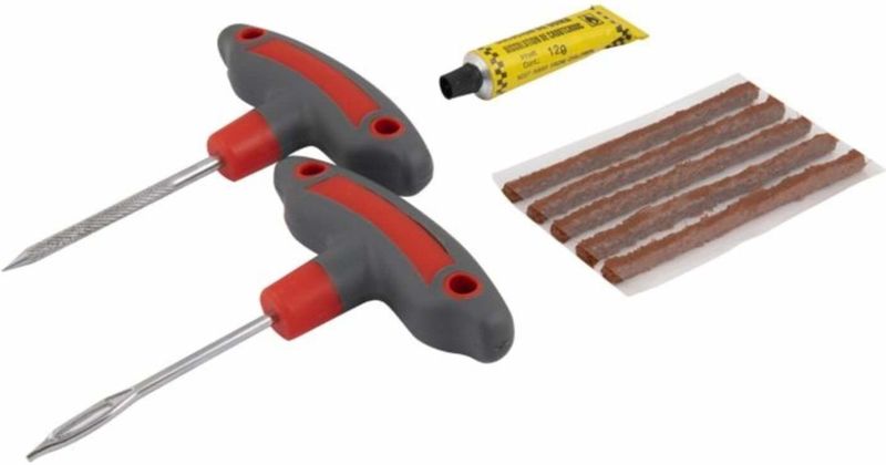 Topgear Bandenreparatieset / Proppenset - voor Auto, Motor, Scooter - 8 Delig