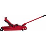 Topgear Laag model garagekrik - 2.5 ton - 85 mm - rood - eenvoudig en snel opkrikken