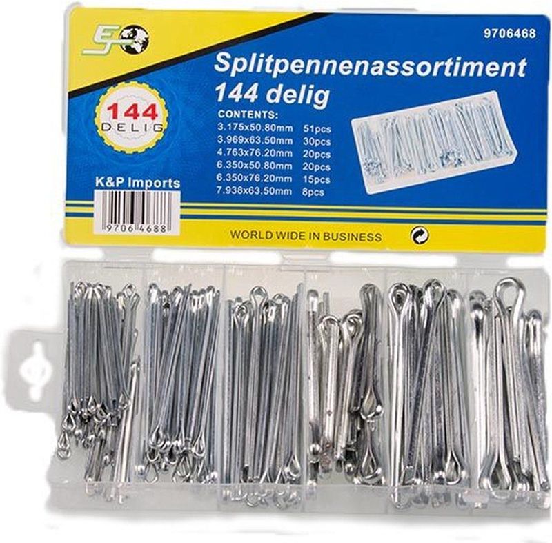 Splitpennen assortiment 144 stuks