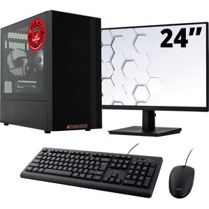 ScreenON - Office Set - Z401135 - V1 - Intel Core i3 - 8GB - 240GB SSD + 1TB HDD - W11 - (OfficePC.Z401135 + 24 Inch Monitor + Toetsenbord + Muis) + WiFi & Bluetooth