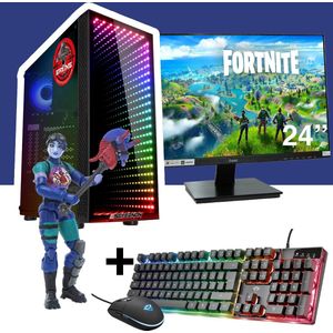 ScreenON - Gaming Set - Fortnite Dark Bomber Hero - V1 (GamePC + 24 Inch Monitor + Toetsenbord + Muis)