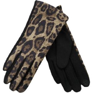Handschoenen dames tijgerprint met touchscreen - fashion