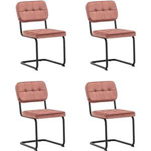 Furnihaus Eetkamerstoelen Set van 4 Flexa - Roze