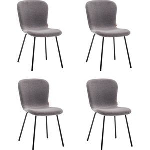 Furnihaus Eetkamerstoelen Set van 4 - Luca - Teddy - Grijs