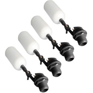 4 Stuks 1/2 Inch Mini Stabiele Float Kogelkraan Met Verstelbare Arm Automatische Vullen Feed Luchtbevochtiger Tank Water Voor Aquaria