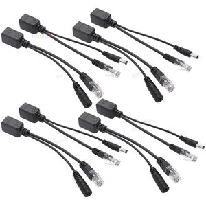 8 stuks (4 pairs) POE Adapter kabel Connectors Passieve Power kabel Ethernet PoE Adapter RJ45 Injector + Splitter Kit 12 V 24 V 36 V