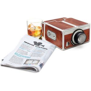 Draagbare Mini Smart Phone Projector Home Cinema Gebruik Diy Kartonnen Projector Voor Ios Android Telefoon