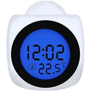 Thermometer Voice Praten Wekker Ronde Draadloze Elektronische Weerstation Tester Digitale Lcd Display Thuis Klok
