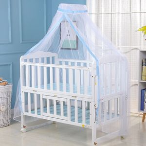 1 * Klamboe Baby Bed Klamboe Mesh Dome Gordijn Netto Voor Peuter Crib Cot Luifel blauw Roze Geel Kleur