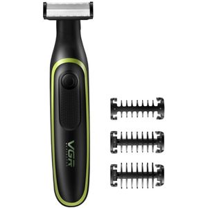 VGR Epilator voor Mannen Oplaadbare een blade Baard Trimmer USB Oplader elektrische scheermes Mannelijke Body Hair Remover met 3 Limiet kammen