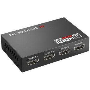 Full Hd Hdmi Splitter Versterker Repeater 1080P 4K 4 Port Hub 3D 1 In 4 Out 1X4 Ons plug