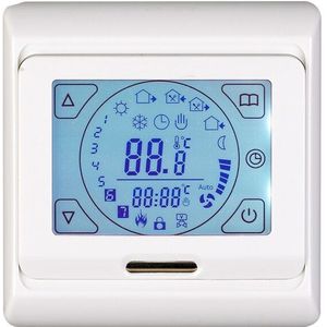 Touch Screen Vloerverwarming Kamerthermostaat Witte Achtergrondverlichting M9.716 Ce Rohs