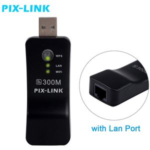 Pixlink 300Mpbs Wireless Router Wifi Extender Netwerk Adapter Universele Hdtv RJ45 Repeater Ap Usb Wps Voor Sony Xiaomi Smart tv