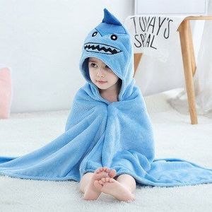 Kinderen Badjassen 0-6 Jaar Shark Beachwear Baby Meisjes Jongens Kleding Dier Slaap Gewaden Hooded Roupa Infantil de Banho