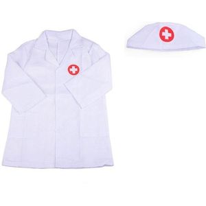 Kinderen Rollenspel Costume Dress-Up Set Laboratoriumjas Kit Cosplay Voor Peuter Scrub Extra Gereedschap, Wit