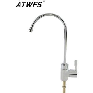 Atwfs Luxe Single-Handvat 1/4 &#39;&#39;Kraan 1/4&#39;&#39; Slang Quick Connect Keuken Drinkwater Tap Kraan Ro Water filter Onderdelen
