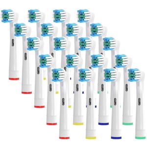 20 ×Replacement Opzetborstels Voor Oral-B Elektrische Tandenborstel Fit Advance Power/Pro Gezondheid/Triumph/3D excel/Vitality Precision Clean