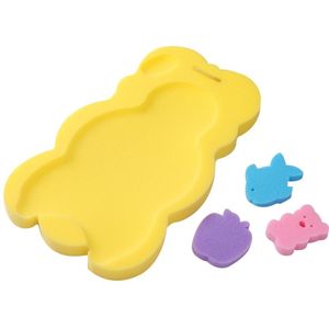 3 Stks/pak Baby Baby Zachte Bad Spons Seat Leuke Anti-Slip Foam Pad Mat Lichaam Ondersteuning Veiligheid Kids Kussen spons Badkamer