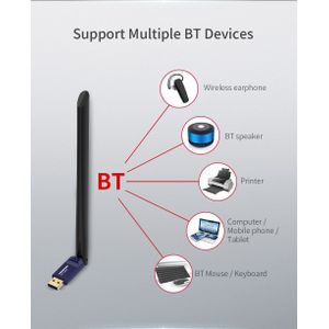 Dual Band 600Mbps Gratis Driver Draadloze Wifi Bluetooth-Compatibel 4.2 Usb 6dbi Antenne 5.8G Computer Netwerkkaart wi-fi Ontvanger