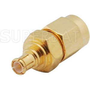 Superbat 5 Pcs SMA-MCX Adapter Sma Male Plug Naar Mcx Plug Rechte Coax Connector