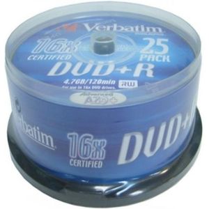 Dvd + R Verbatim 43500 16X25 Stuks