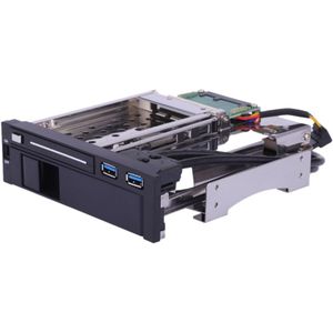 Dual Bay 3.5 ""+ 2.5"" Inch Sata Iii Harde Schijf Behuizing Hdd & Ssd Tray Caddy Case Interne mobile Rack Met Usb 3.0 Poort Swap